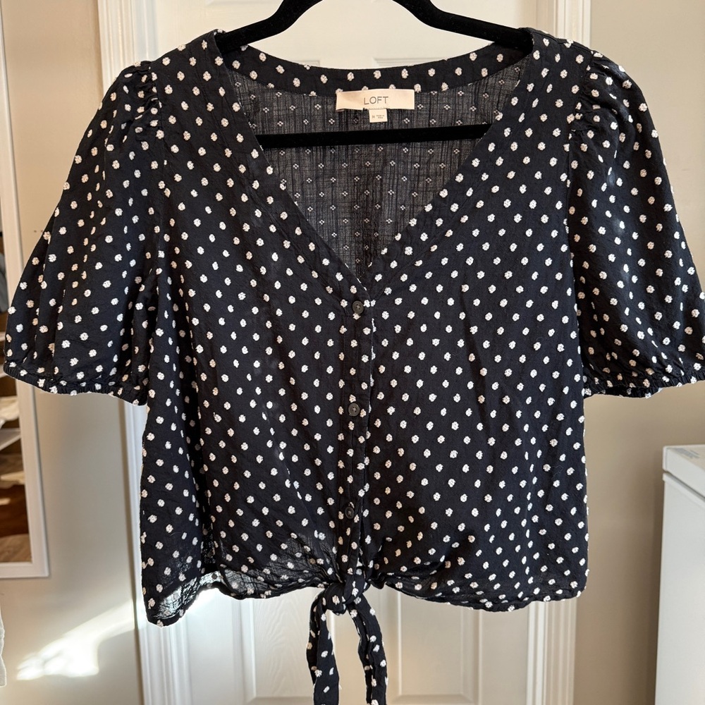 LOFT Polka Dot Blouse